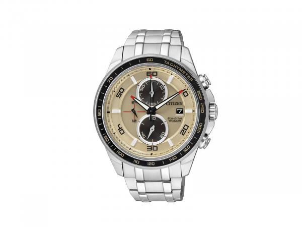 CA0348-53W - Citizen SUPER Titanio Crono 43MM Beige